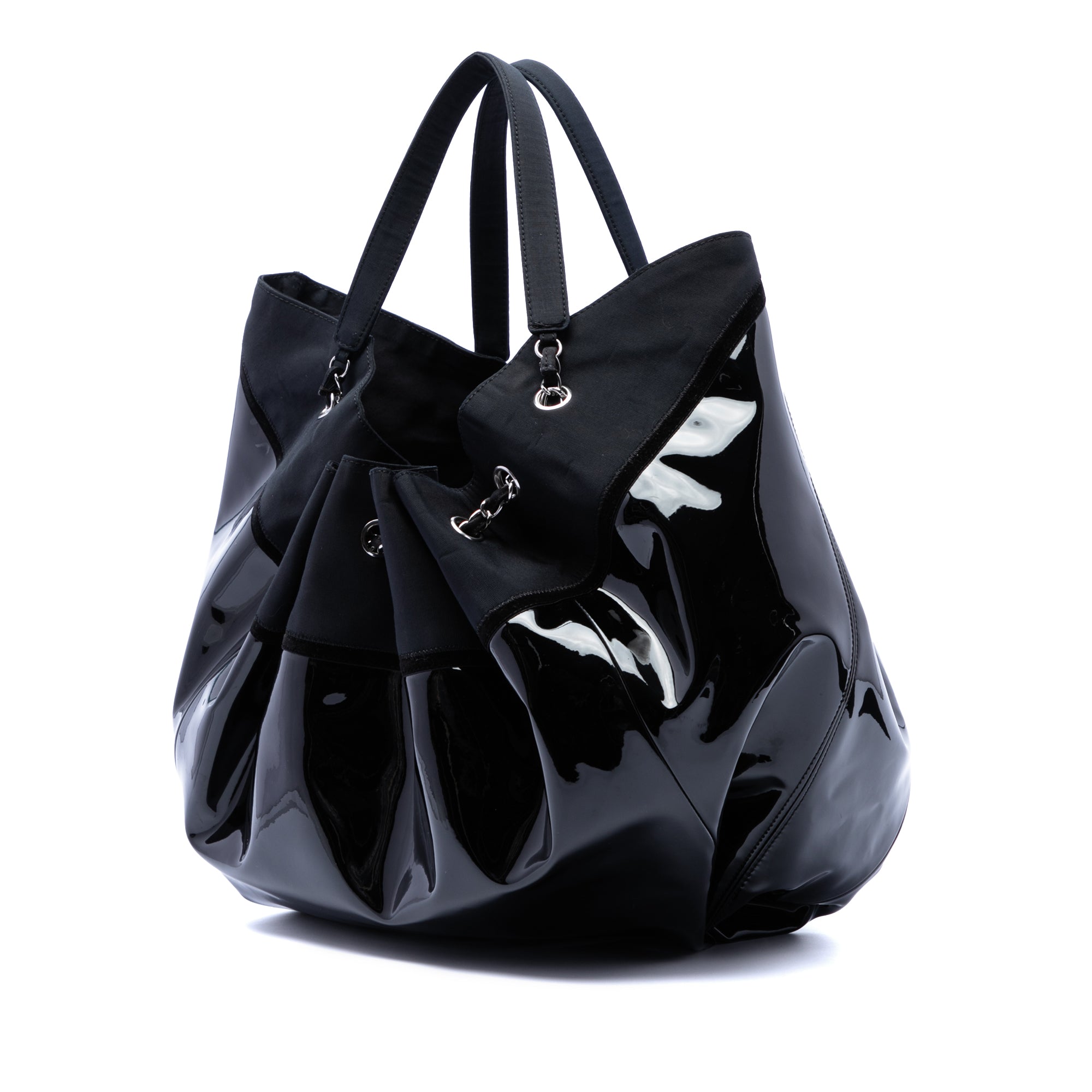 Large Patent Stretch Spirit Cabas Tote - Image 2