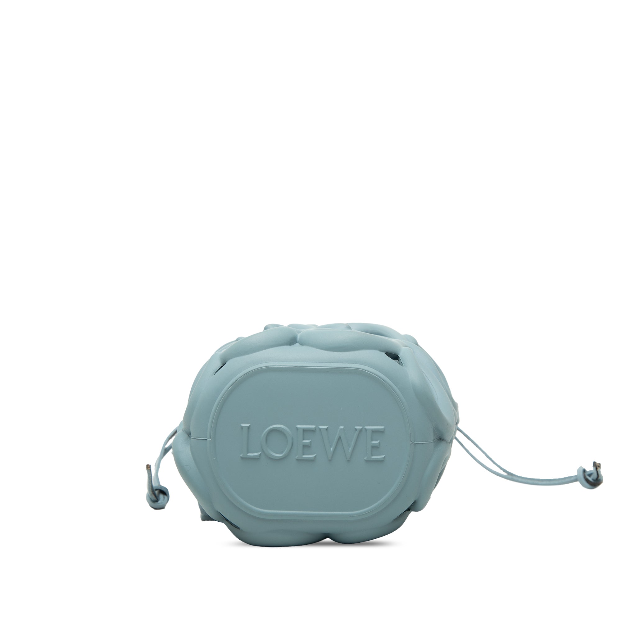 Anagram Inflated Cutout Rubber and Canvas Pocket Bucket Bag - Image 3