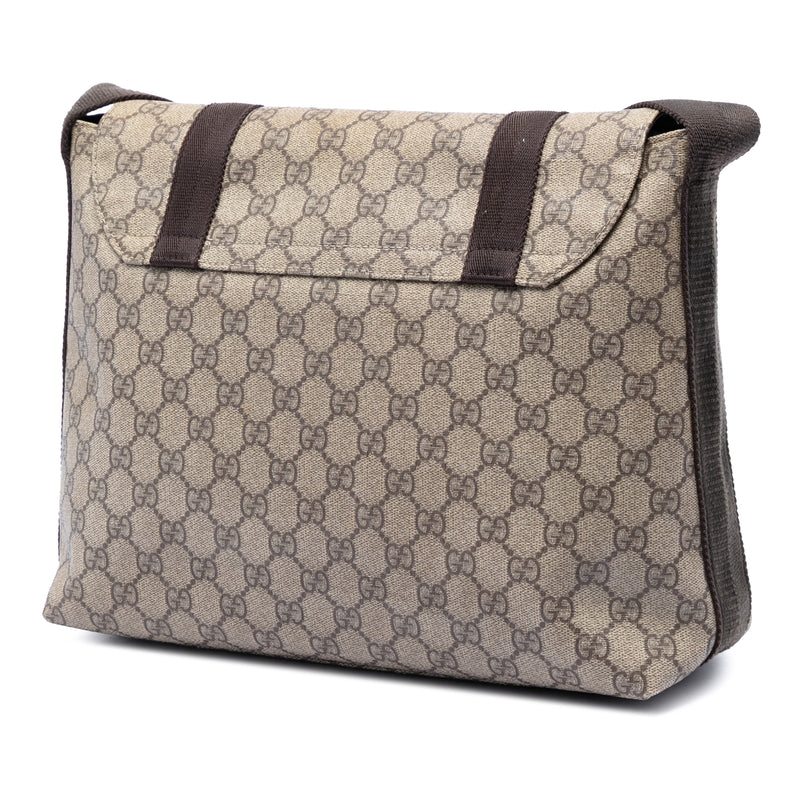 Large GG Supreme Double Buckle Flap Messenger Bag - Image 2