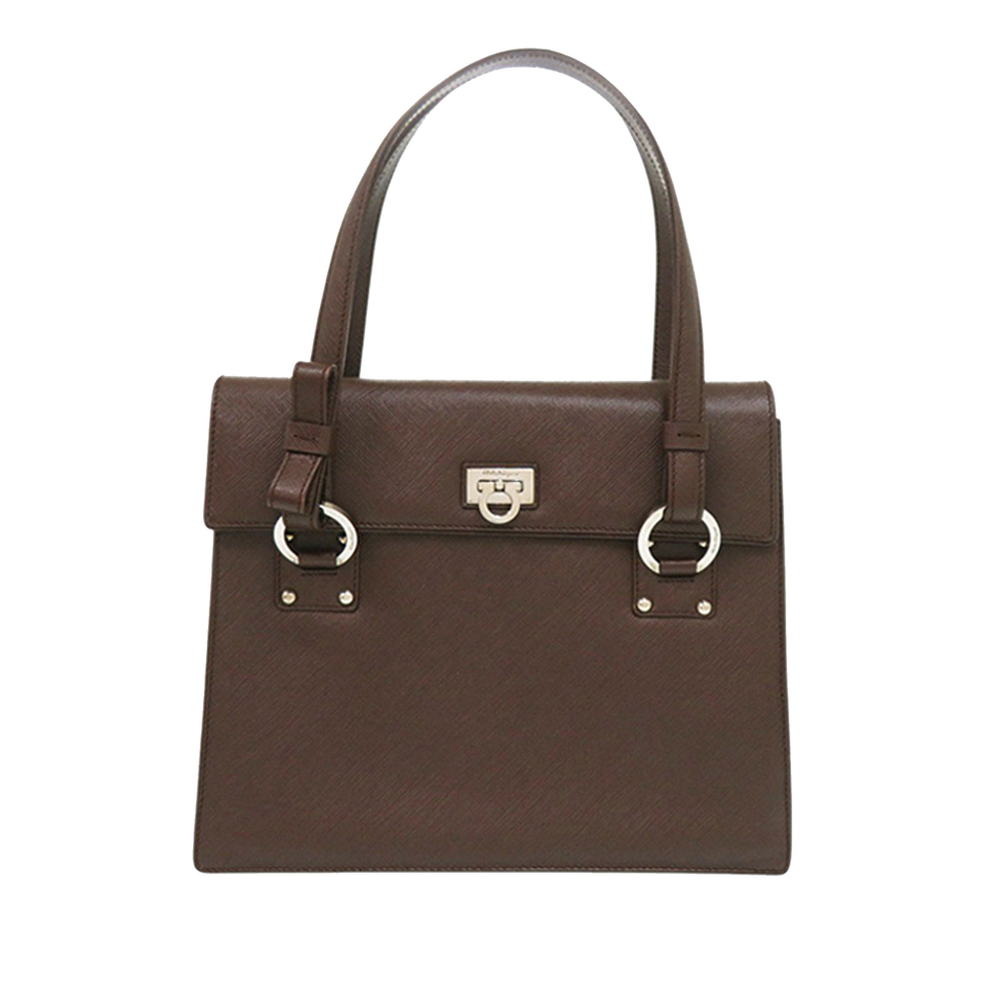 Leather Gancini Ribbon Handbag - Image 1