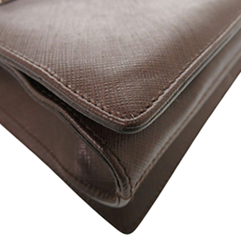 Leather Gancini Ribbon Handbag - Image 11