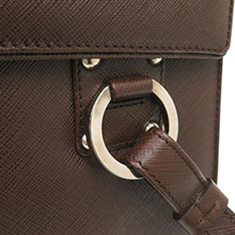 Leather Gancini Ribbon Handbag - Image 5