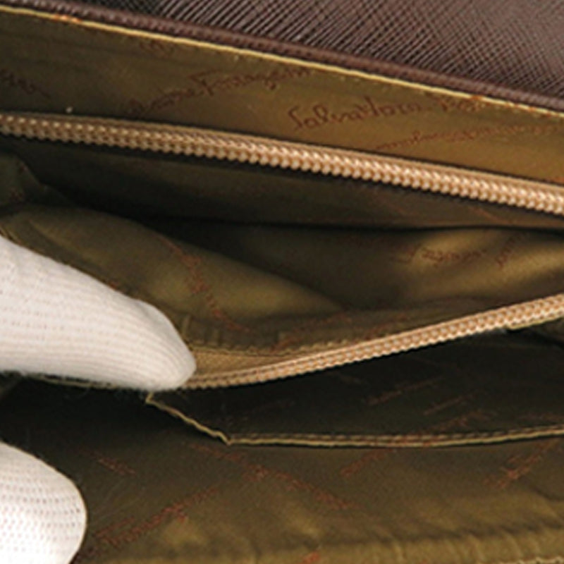 Leather Gancini Ribbon Handbag - Image 6