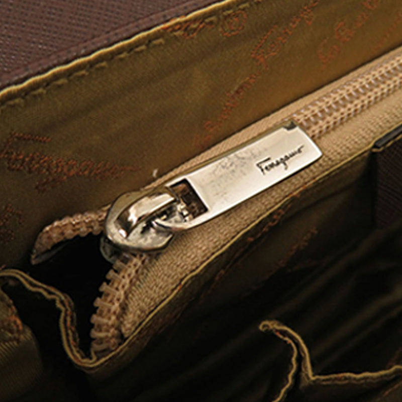 Leather Gancini Ribbon Handbag - Image 7