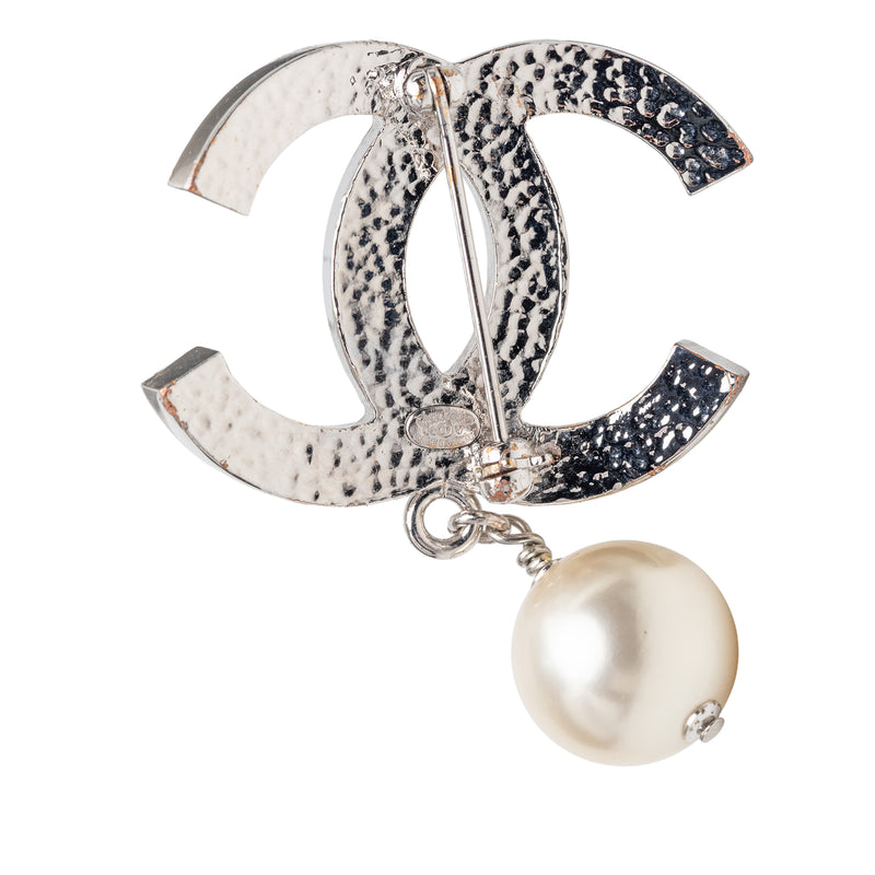 CC Brass Faux Pearl Brooch - Image 3