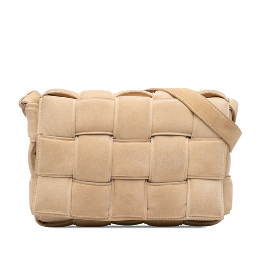 Suede Intrecciato Padded Cassette Crossbody - Image 1