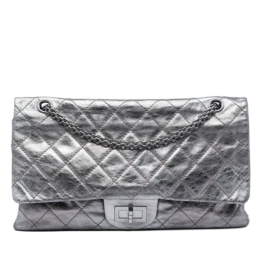 Quilted Metallic Aged Calfskin Reissue 2.55 Double Flap 227 - Image 1