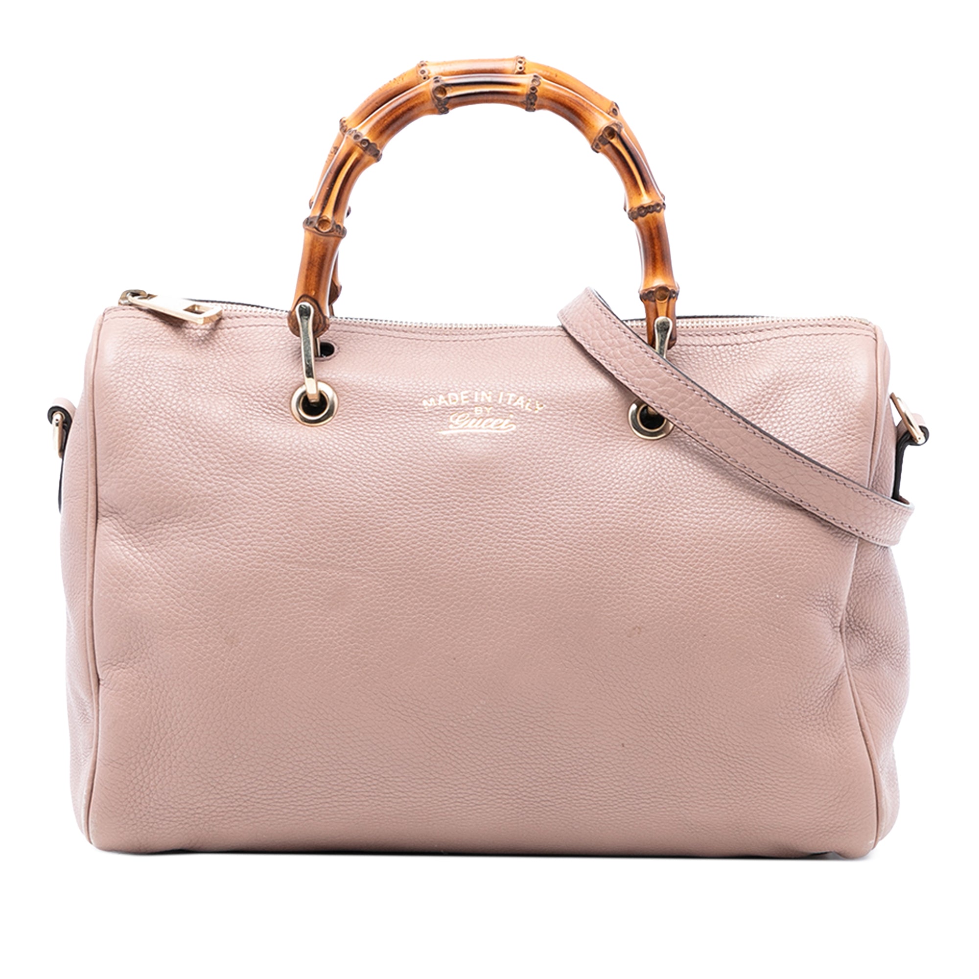 Medium Calfskin Bamboo Shopper Boston Bag - Image 1