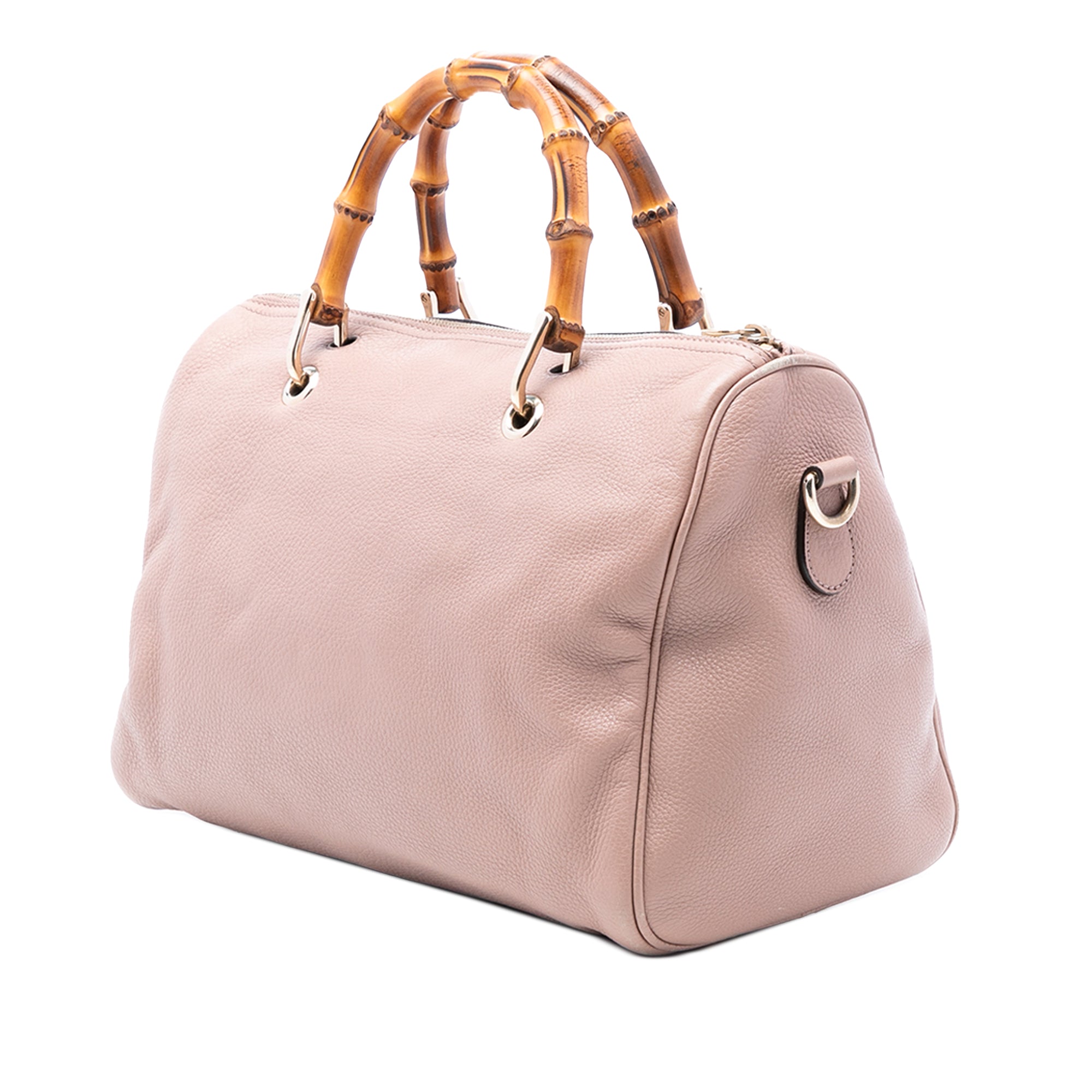 Medium Calfskin Bamboo Shopper Boston Bag - Image 2
