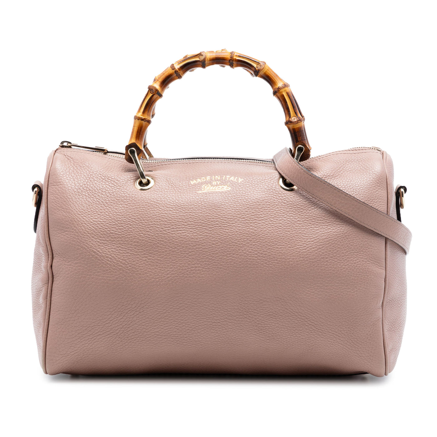 Medium Calfskin Bamboo Shopper Boston Bag - Image 1