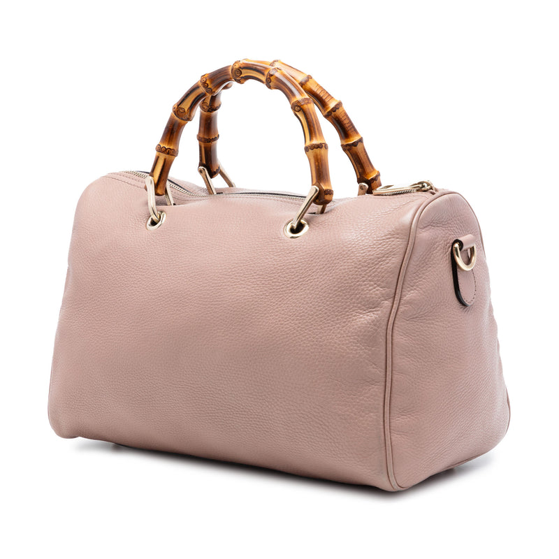 Medium Calfskin Bamboo Shopper Boston Bag - Image 2