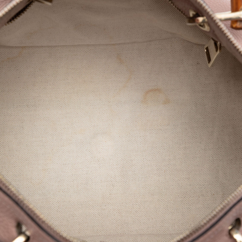 Medium Calfskin Bamboo Shopper Boston Bag - Image 4