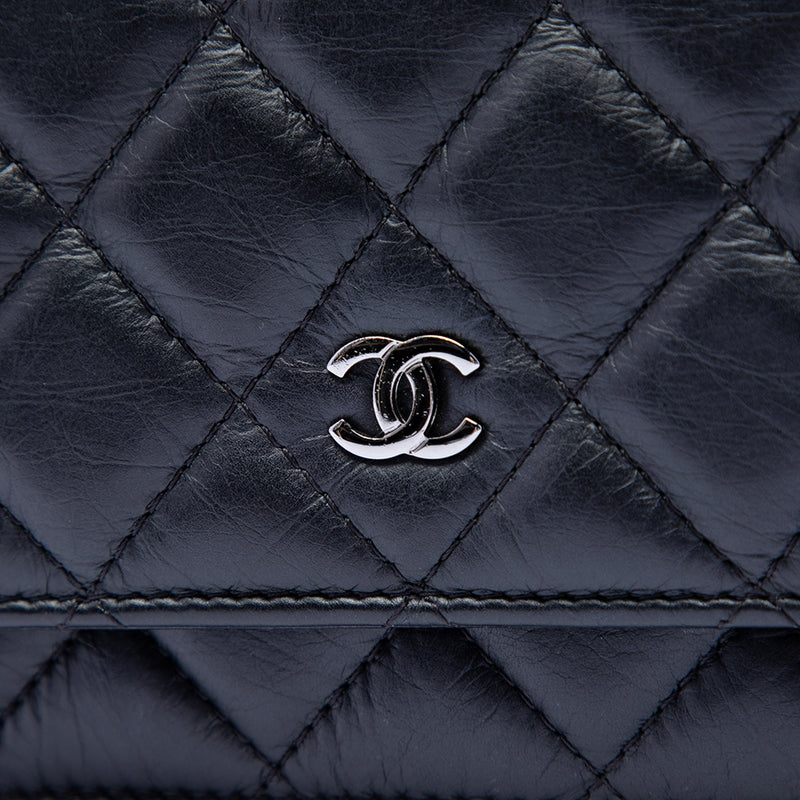 CC Quilted Aged Calfskin Tassel Wallet On Chain - Image 5