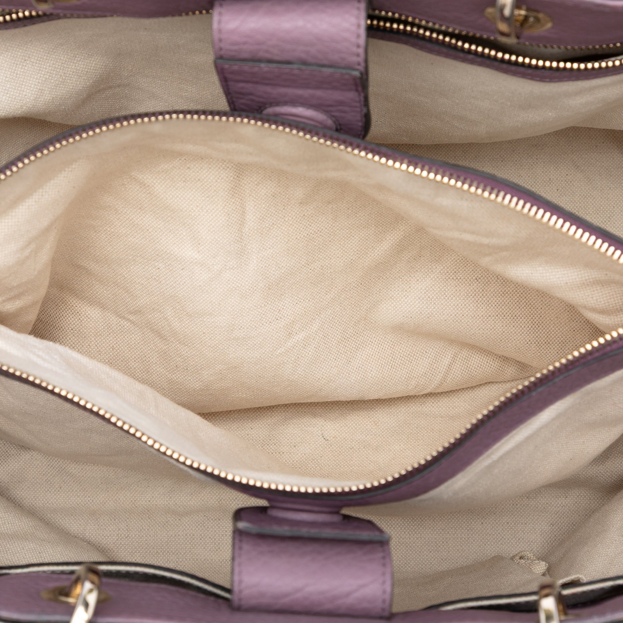 Large Calfskin Bamboo Shopper Satchel - Image 4