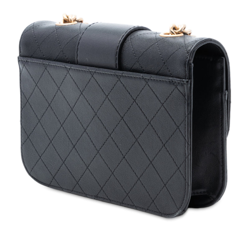 Quilted Calfskin Front Chain Flap - Image 2