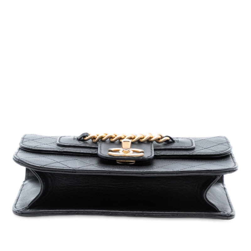 Quilted Calfskin Front Chain Flap - Image 3