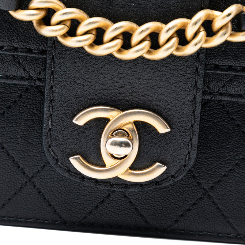 Quilted Calfskin Front Chain Flap - Image 6