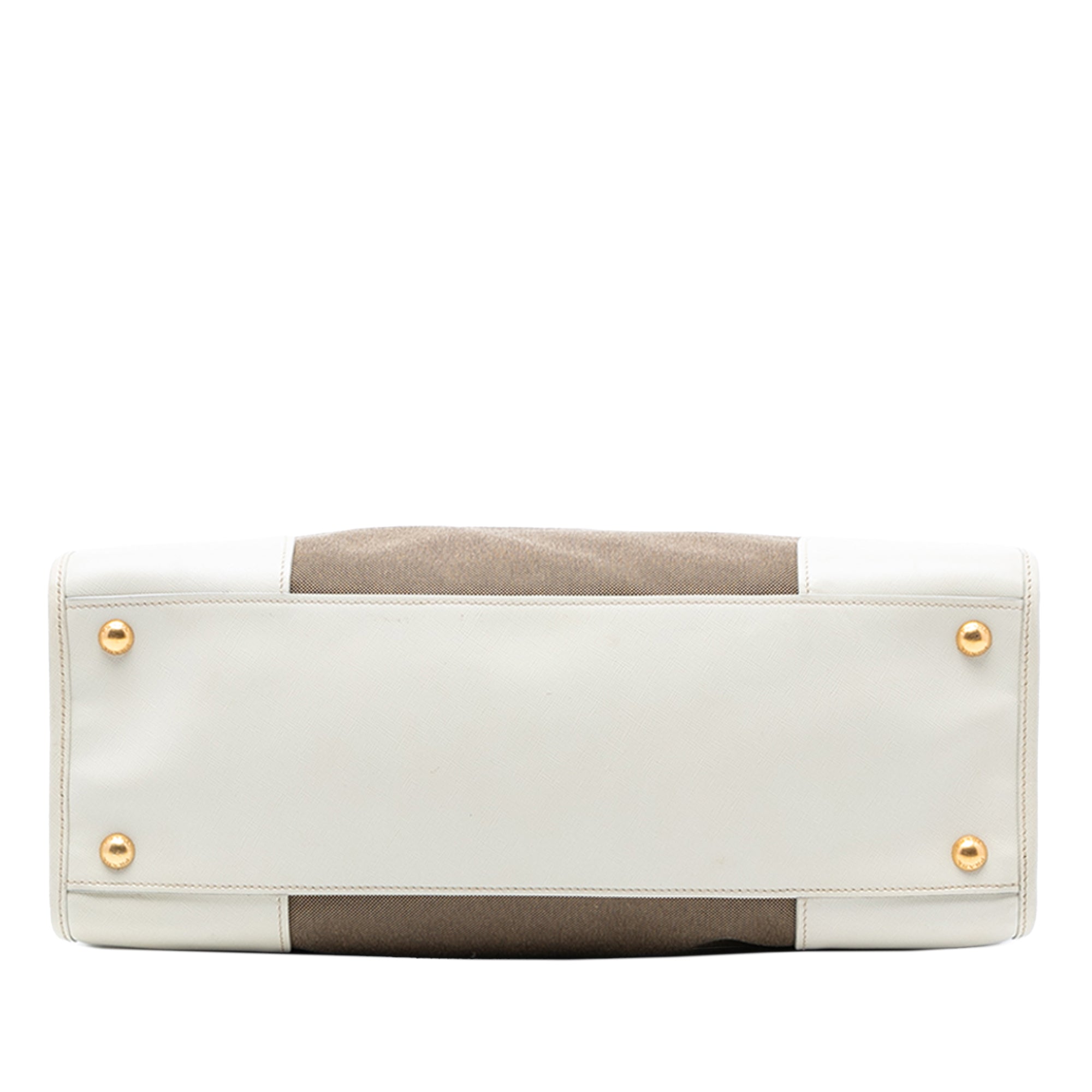 Saffiano Trimmed Canvas Canapa Logo Double Zip Satchel - Image 3