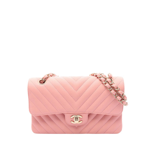 Small Classic Chevron Caviar Double Flap - Image 1