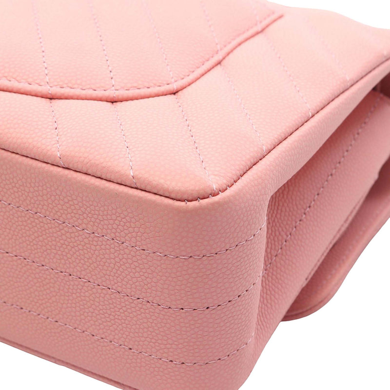 Small Classic Chevron Caviar Double Flap - Image 6