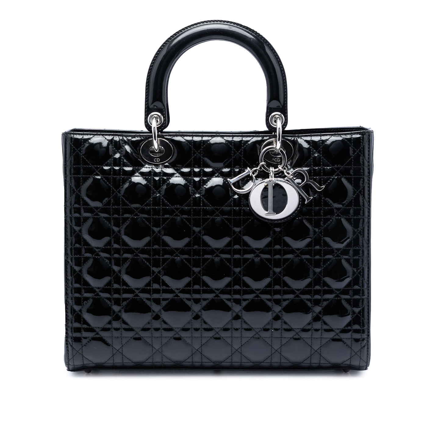 Large Patent Cannage Lady Dior - Image 1