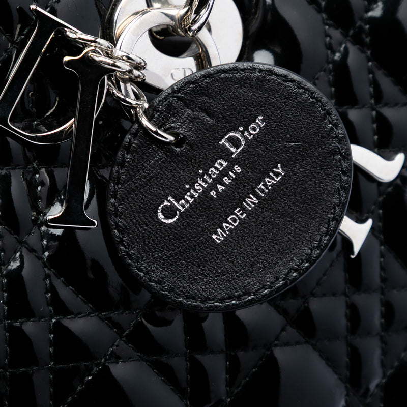 Large Patent Cannage Lady Dior - Image 5