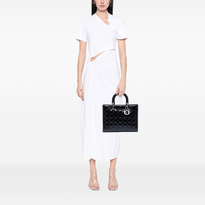 Large Patent Cannage Lady Dior - Image 6