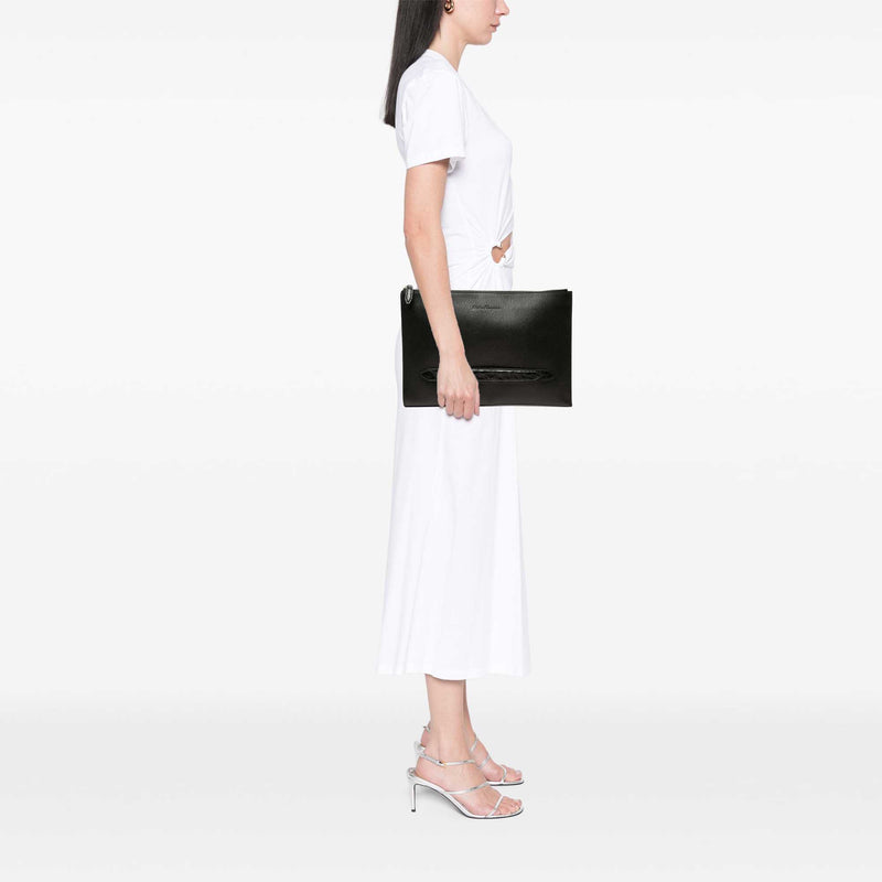 Calfskin and Croc Embossed Revival Clutch - Image 6