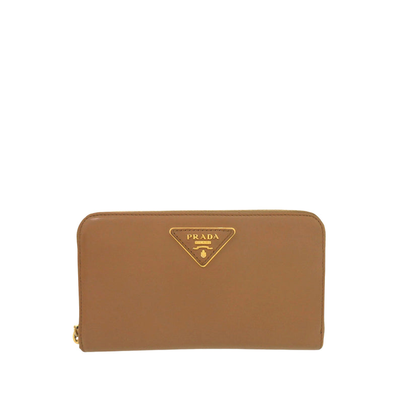 Leather Zip Around Wallet