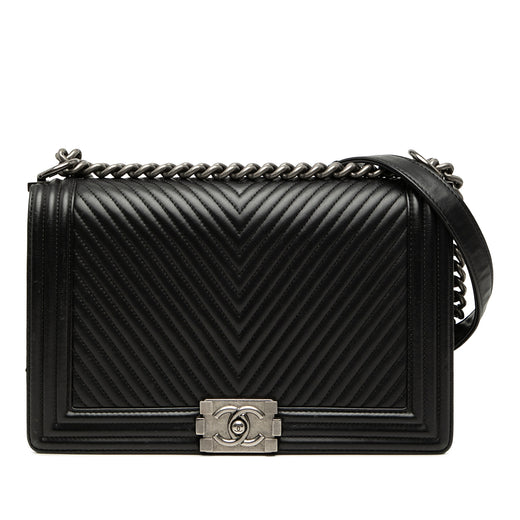 Medium Chevron Lambskin Boy Flap - Image 1