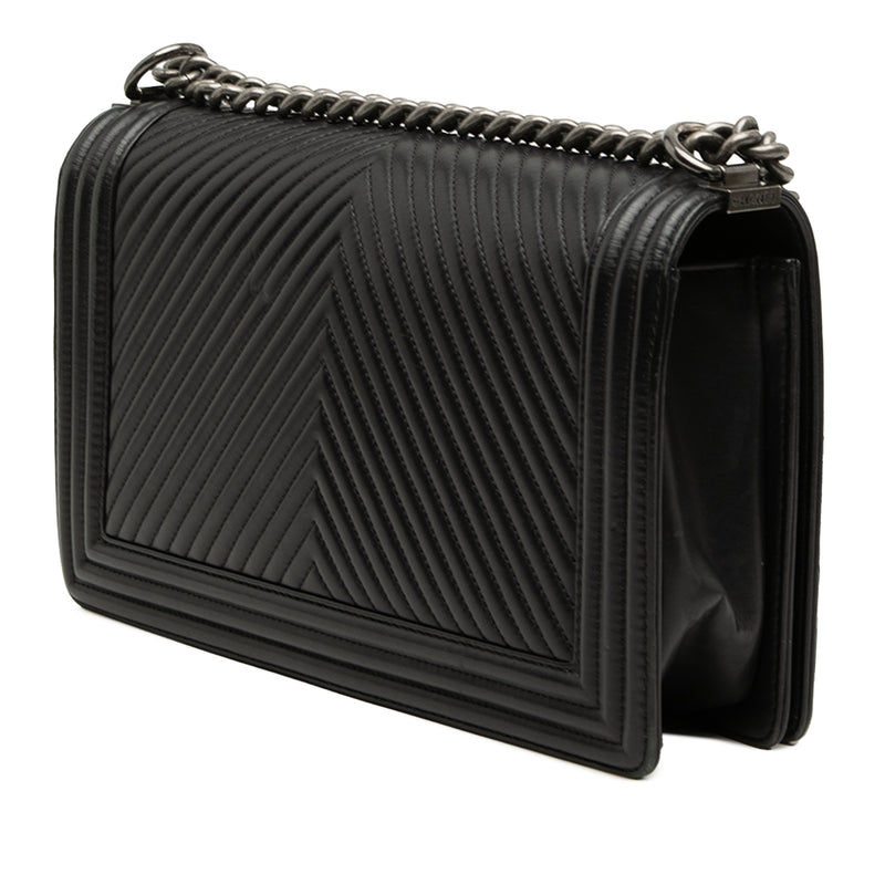 Medium Chevron Lambskin Boy Flap - Image 2
