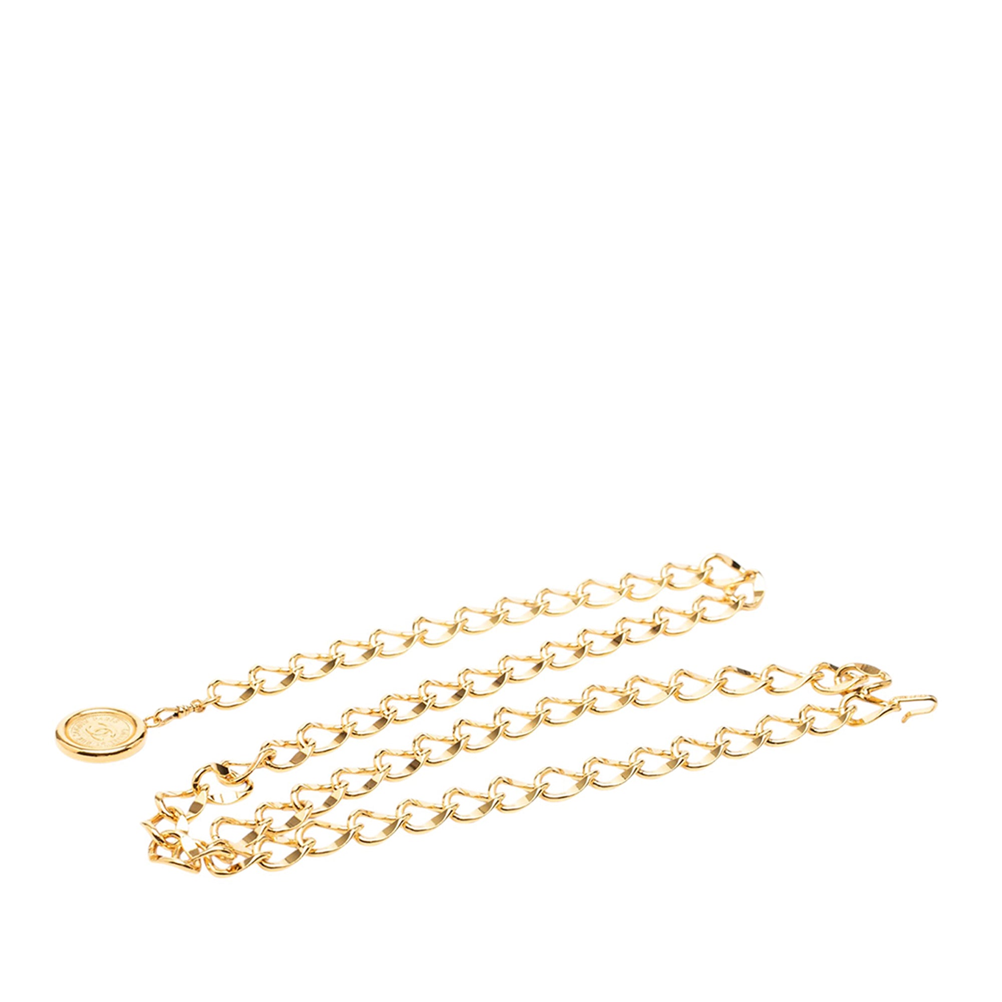 CC Gold Plated 31 Rue Cambon Medallion Chain Belt - Image 1