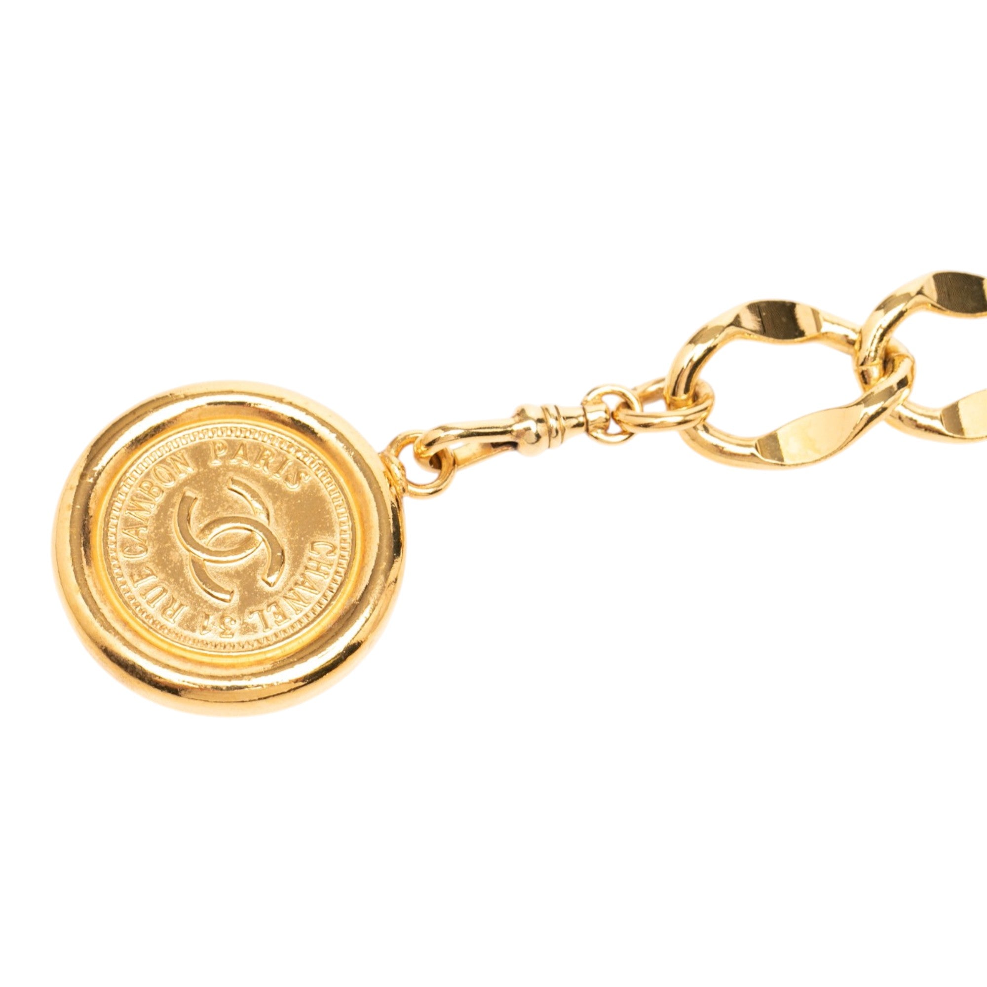CC Gold Plated 31 Rue Cambon Medallion Chain Belt - Image 3