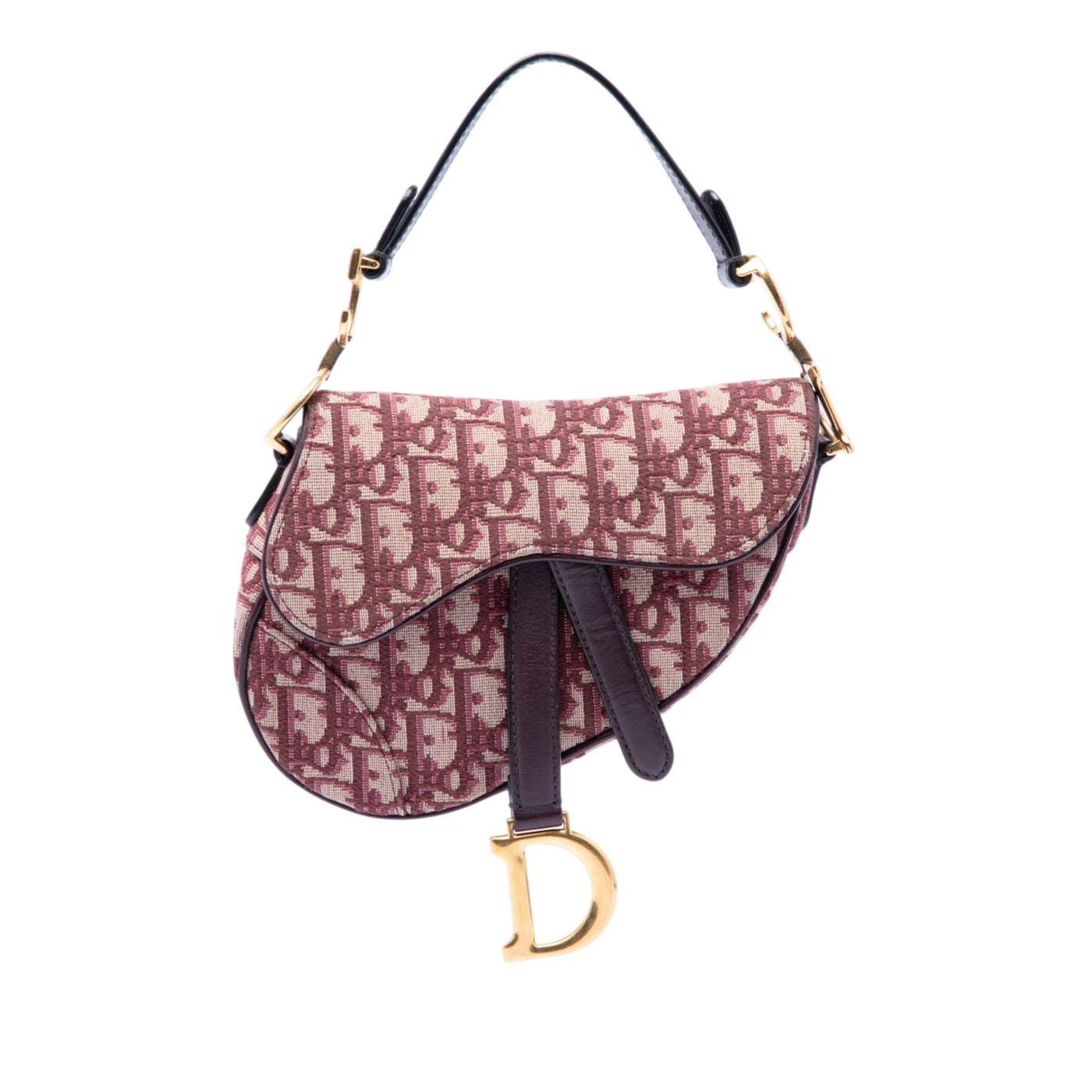 Mini Oblique Canvas Saddle Bag - Image 1