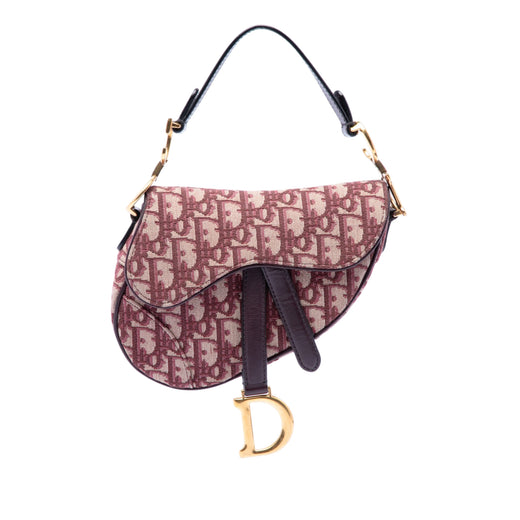 Mini Oblique Canvas Saddle Bag - Image 1