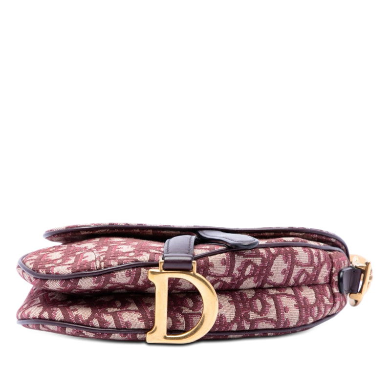 Mini Oblique Canvas Saddle Bag - Image 3