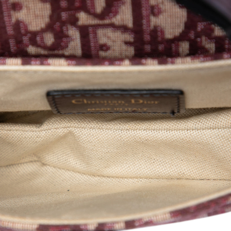 Mini Oblique Canvas Saddle Bag - Image 4