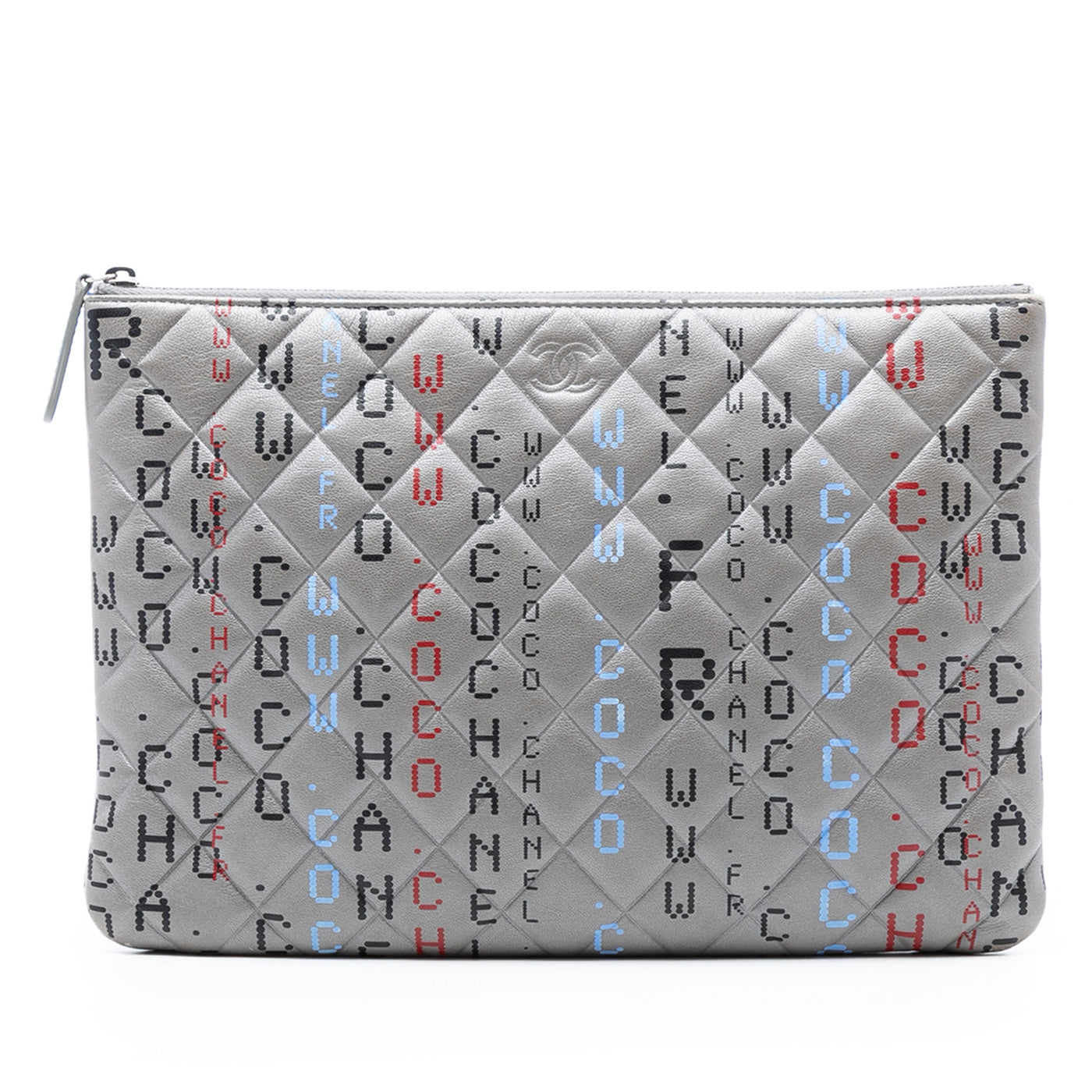 Medium Quilted Lambskin Data Center O Case Clutch - Image 1