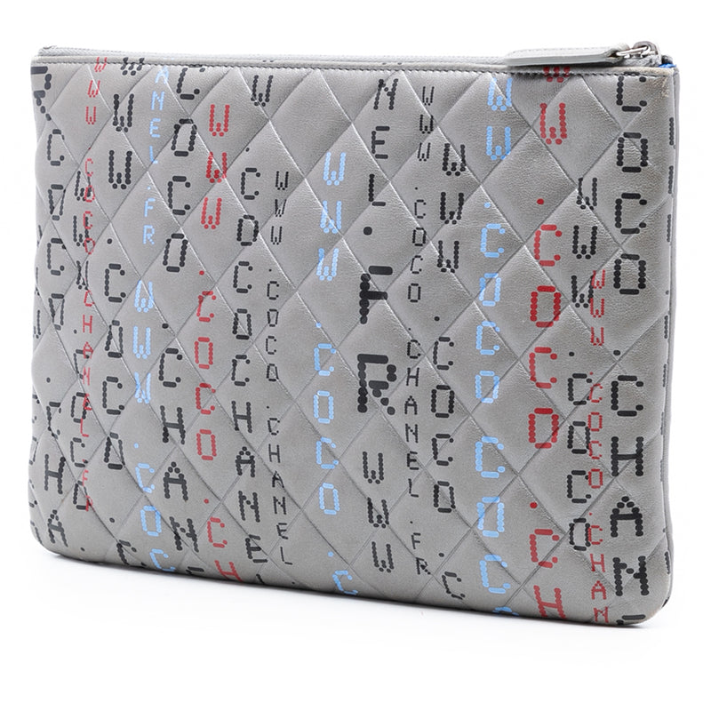 Medium Quilted Lambskin Data Center O Case Clutch - Image 2
