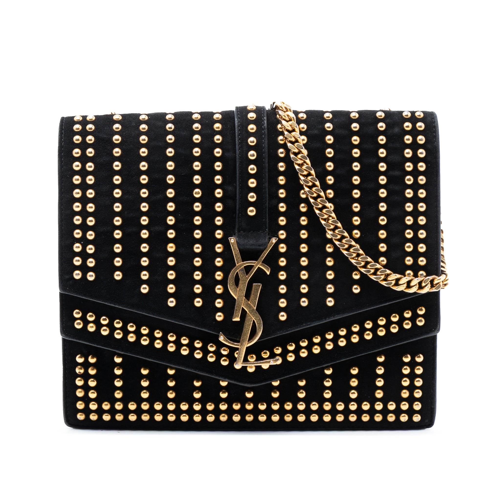 Medium Studded Suede Monogram Sulpice Crossbody - Image 1