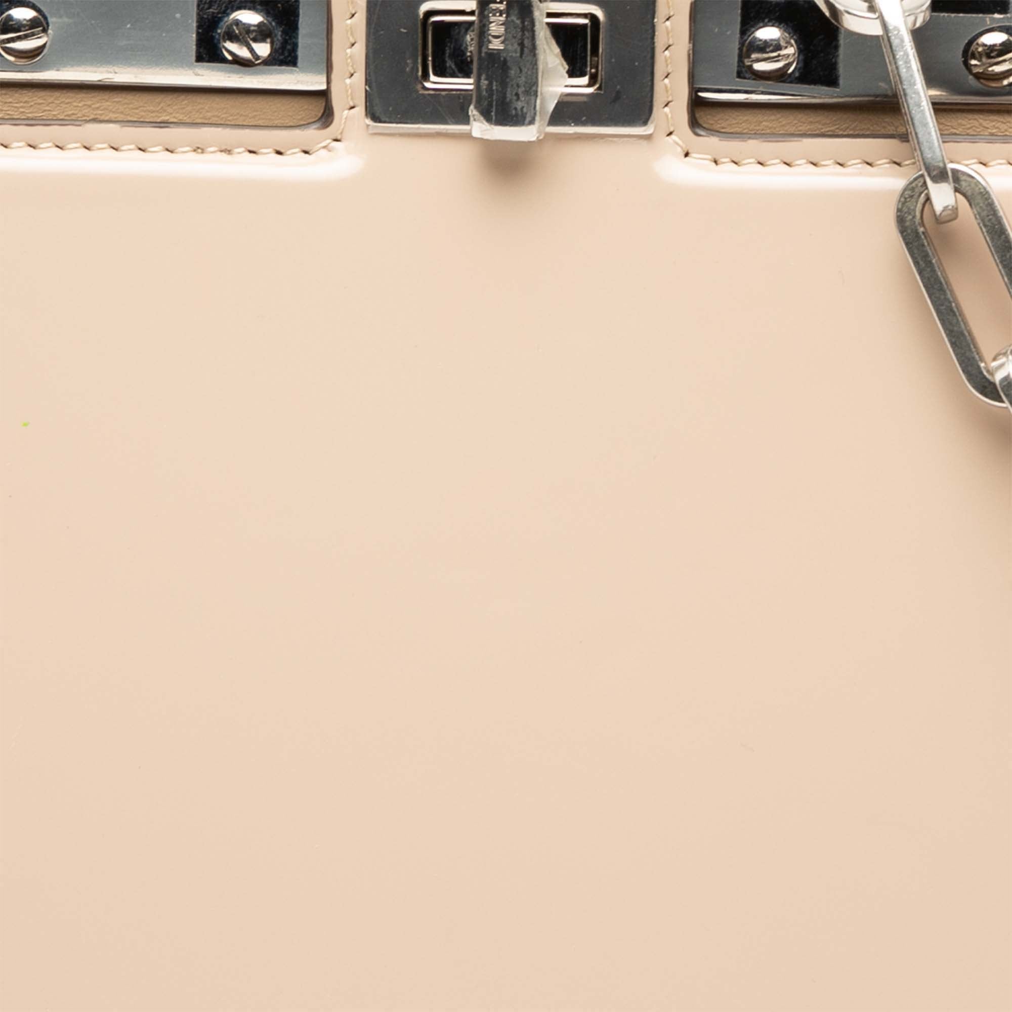 Small Leather Peekaboo Cut Chain Shoulder Bag - Image 6
