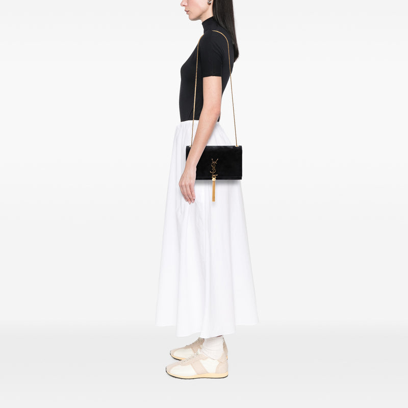 Medium Suede Monogram Kate Tassel Crossbody - Image 7