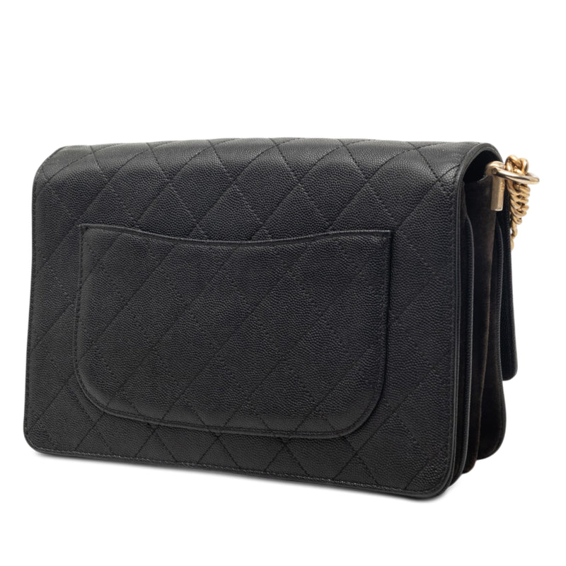CC Stitched Caviar and Suede Lady Coco Flap - Image 2