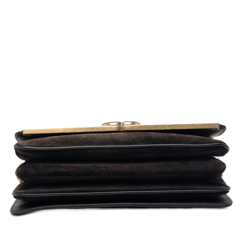 CC Stitched Caviar and Suede Lady Coco Flap - Image 3