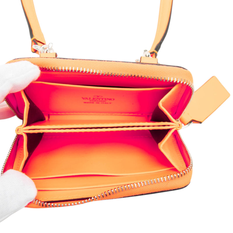 Calfskin VLTN Wallet with Neck Strap - Image 4