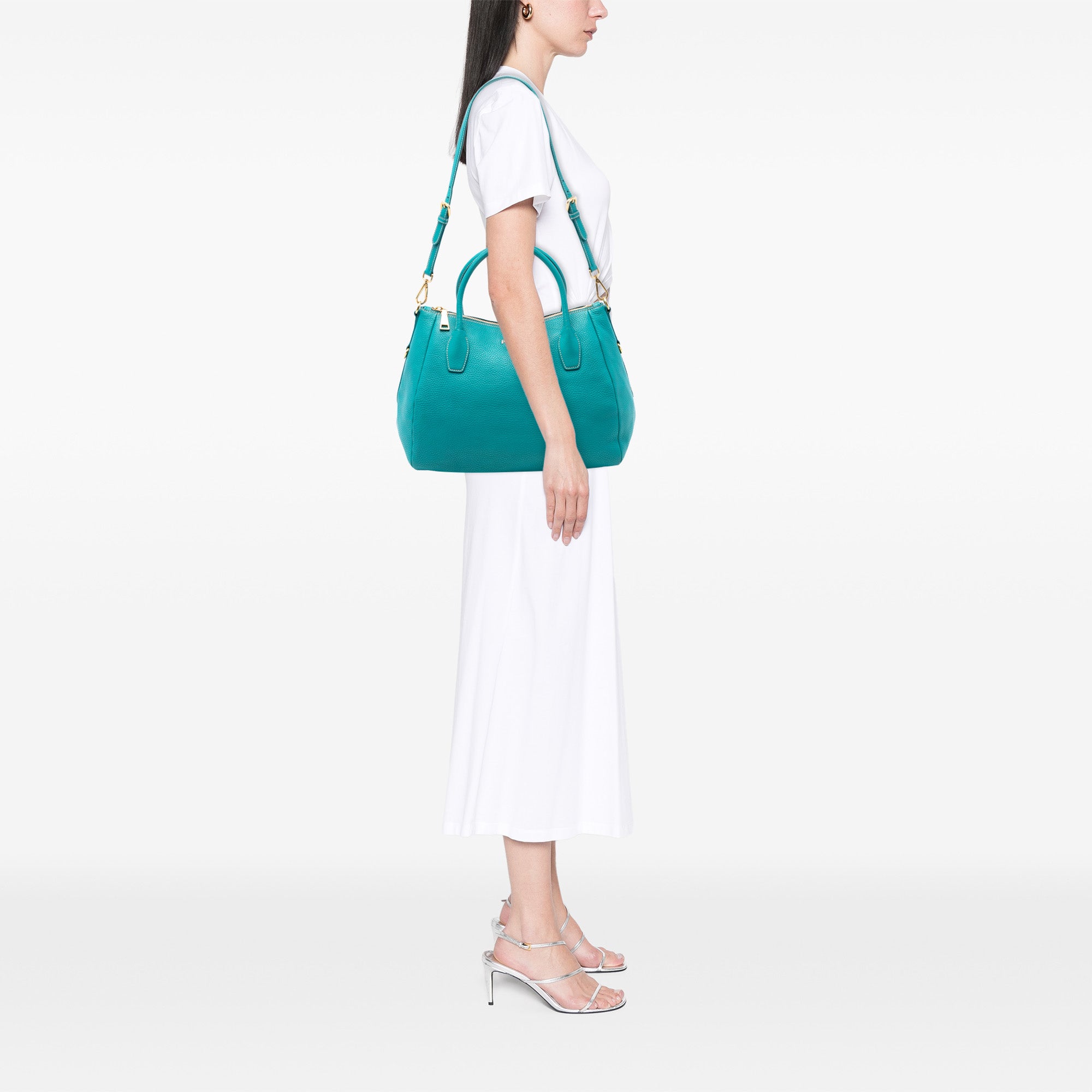 Vitello Daino Zip Top Satchel - Image 6