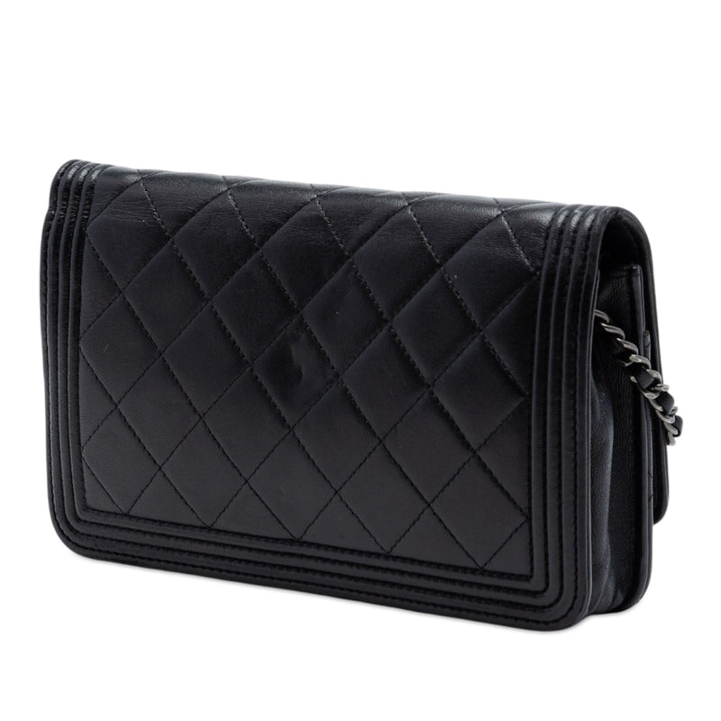 Quilted Lambskin Boy Wallet On Chain - Image 2