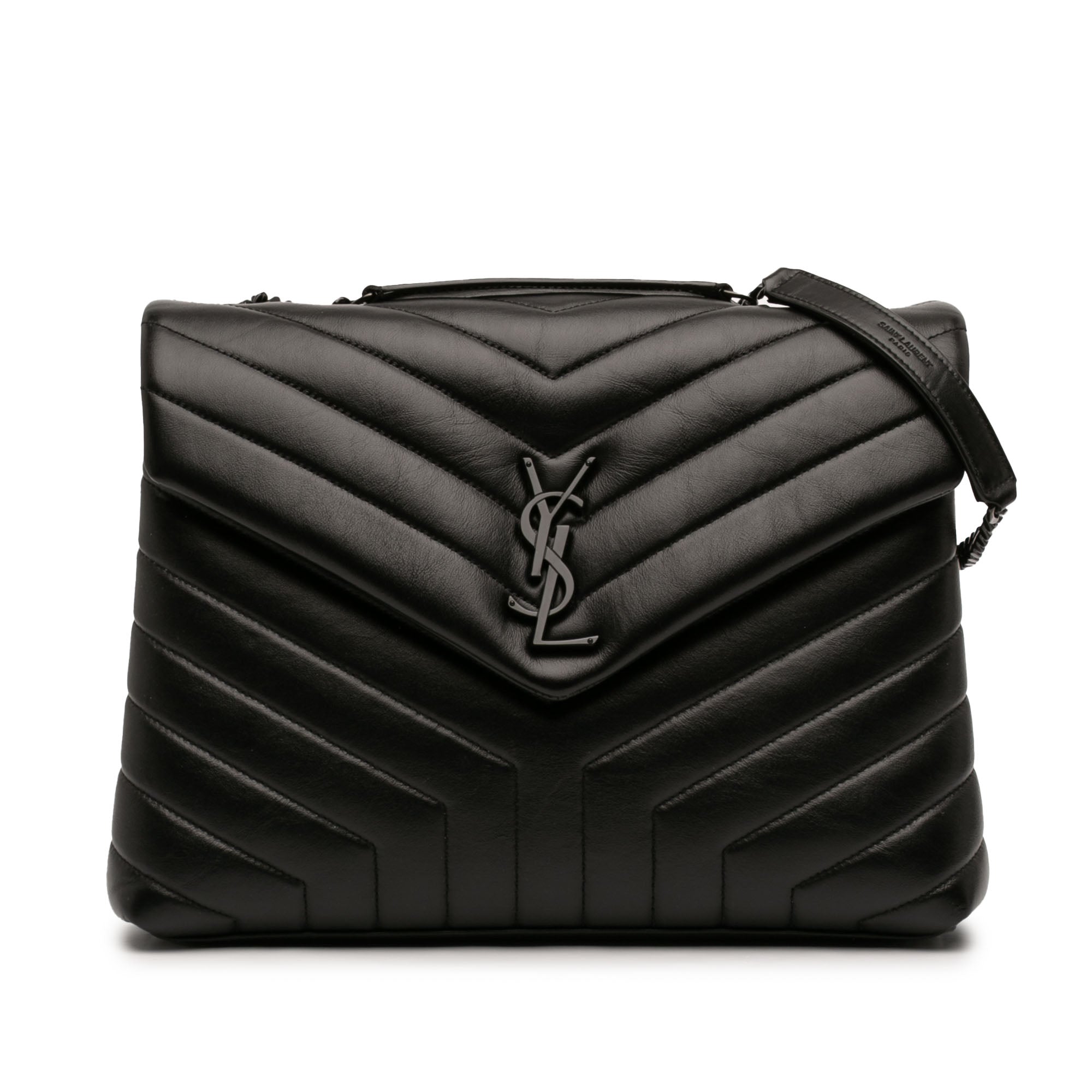 Medium Matelasse Calfskin Monogram Monochrome LouLou Shoulder Bag - Image 1