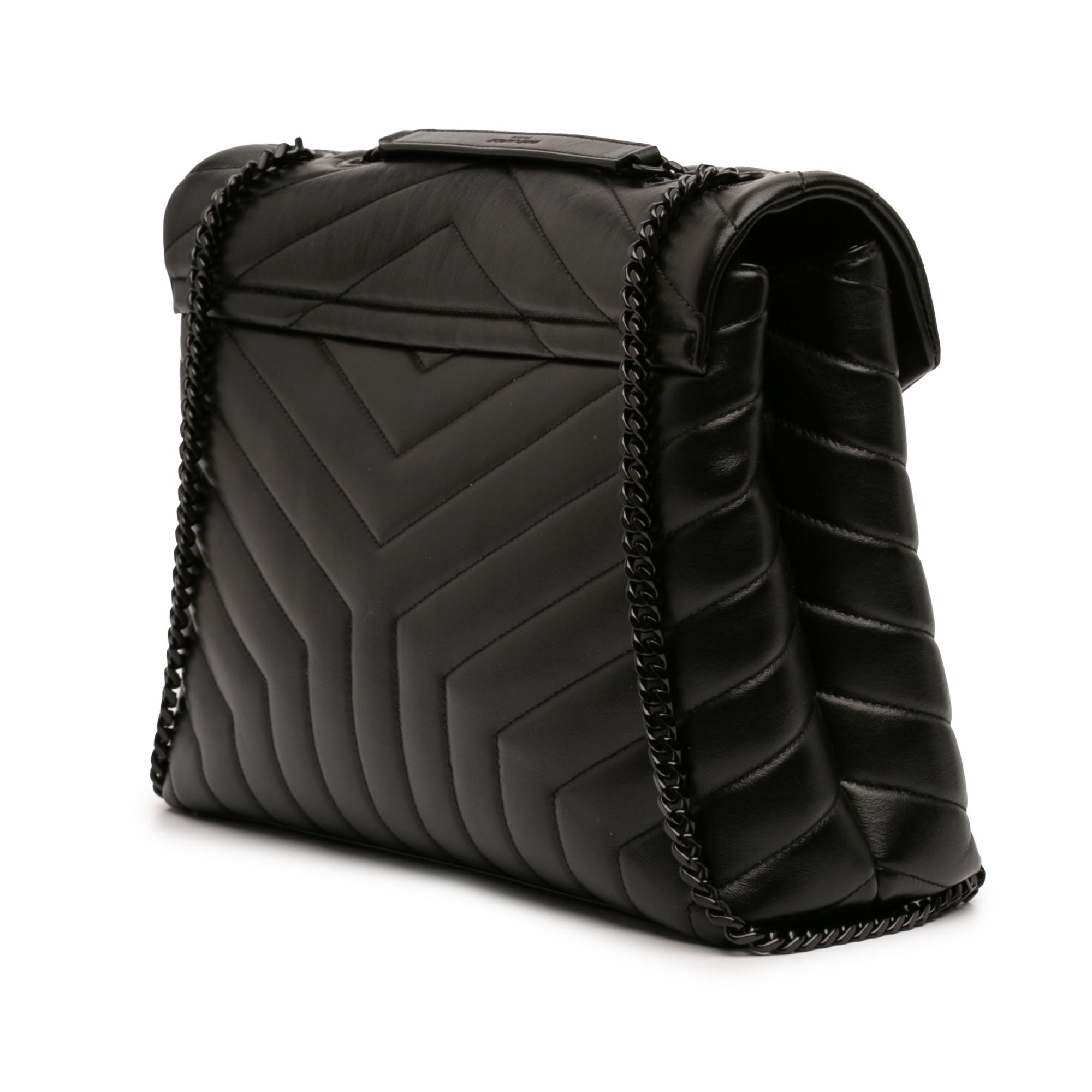 Medium Matelasse Calfskin Monogram Monochrome LouLou Shoulder Bag - Image 2