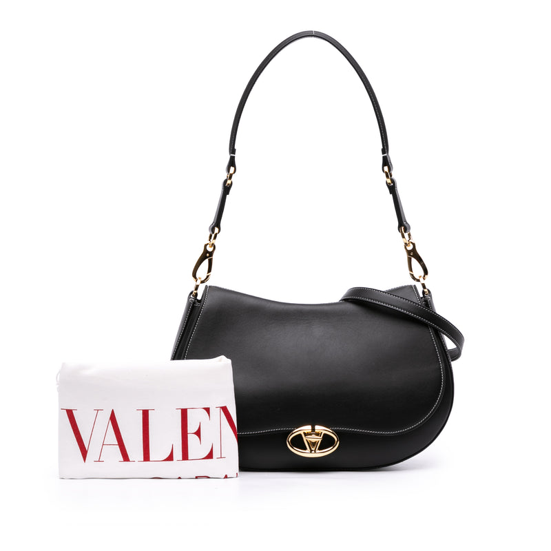 Medium Leather Ohval Flap Bag - Image 11